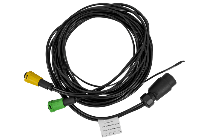 MANTES elektripaigaldis, paadihaagise juhtmestik 4,4 m, 7-kontaktiline pistik, 2x5-kontaktilised bajonettühendused