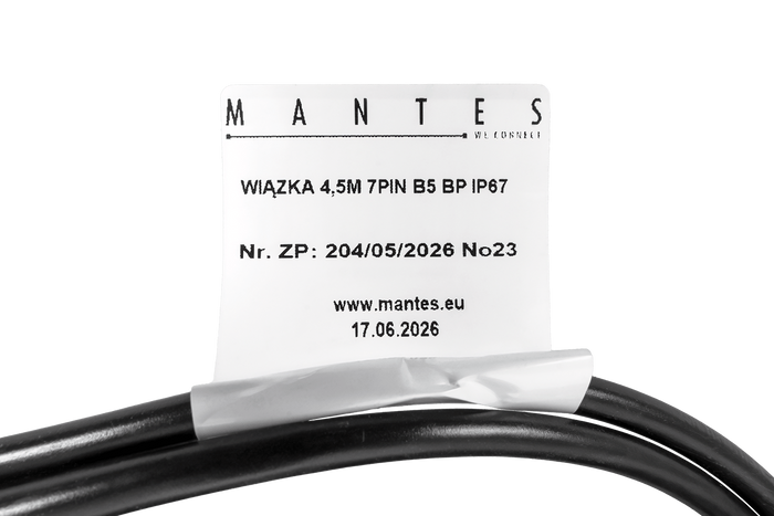 MANTES elektripaigaldis, paadihaagise juhtmestik 4,4 m, 7-kontaktiline pistik, 2x5-kontaktilised bajonettühendused