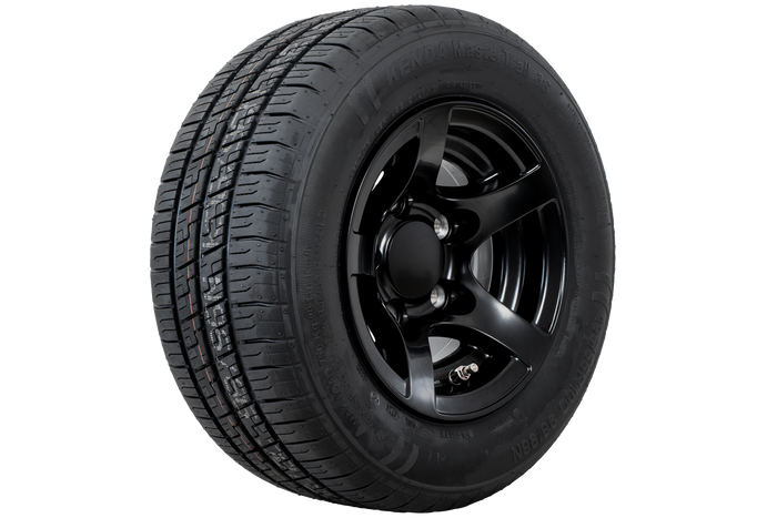 Tugevdatud ratas haagisele KENDA REHV 195/55 R10C 98/96N ALUMIINIUMVELG STARCO must 6Jx10"H2 5x112 ET:-4