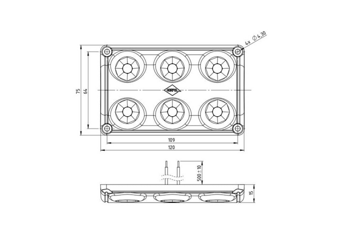 HORPOL LWD2325/CZ LED 720lm must autosalongilamp