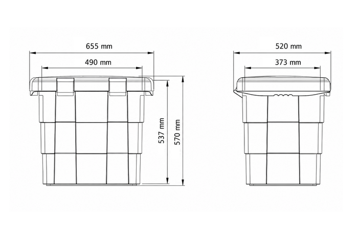 DAKEN 86004 PITBOX tööriistakast liiva ja teesoola jaoks 655x570x520mm 108.5l