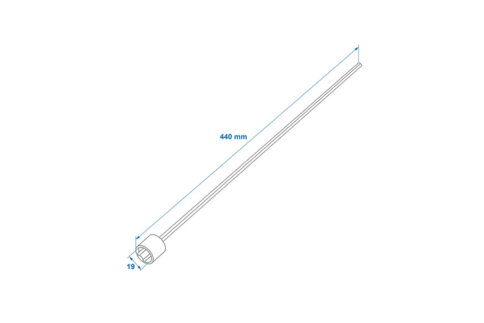 ProPlus 360029 pikendatav tugipikendus 440 mm ja 19 mm haagisele