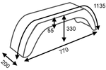 Haagise poritiib 13-14" DOMAR D20122 lame rattakoob 770/200mm