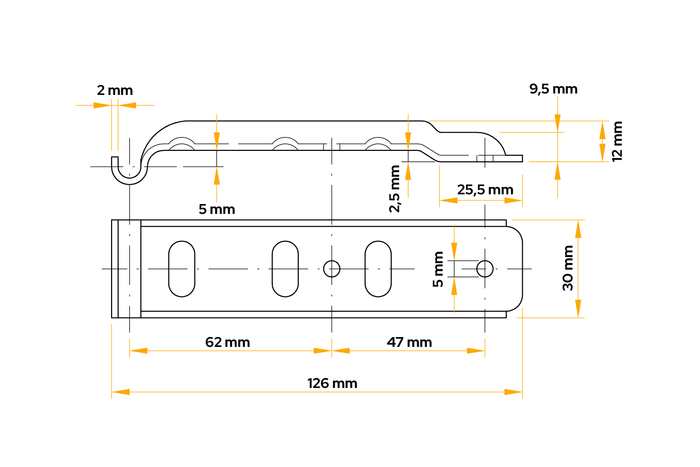UNITRAILER Z-02/BVG 10-B haagise külghaakekonksu hoidik